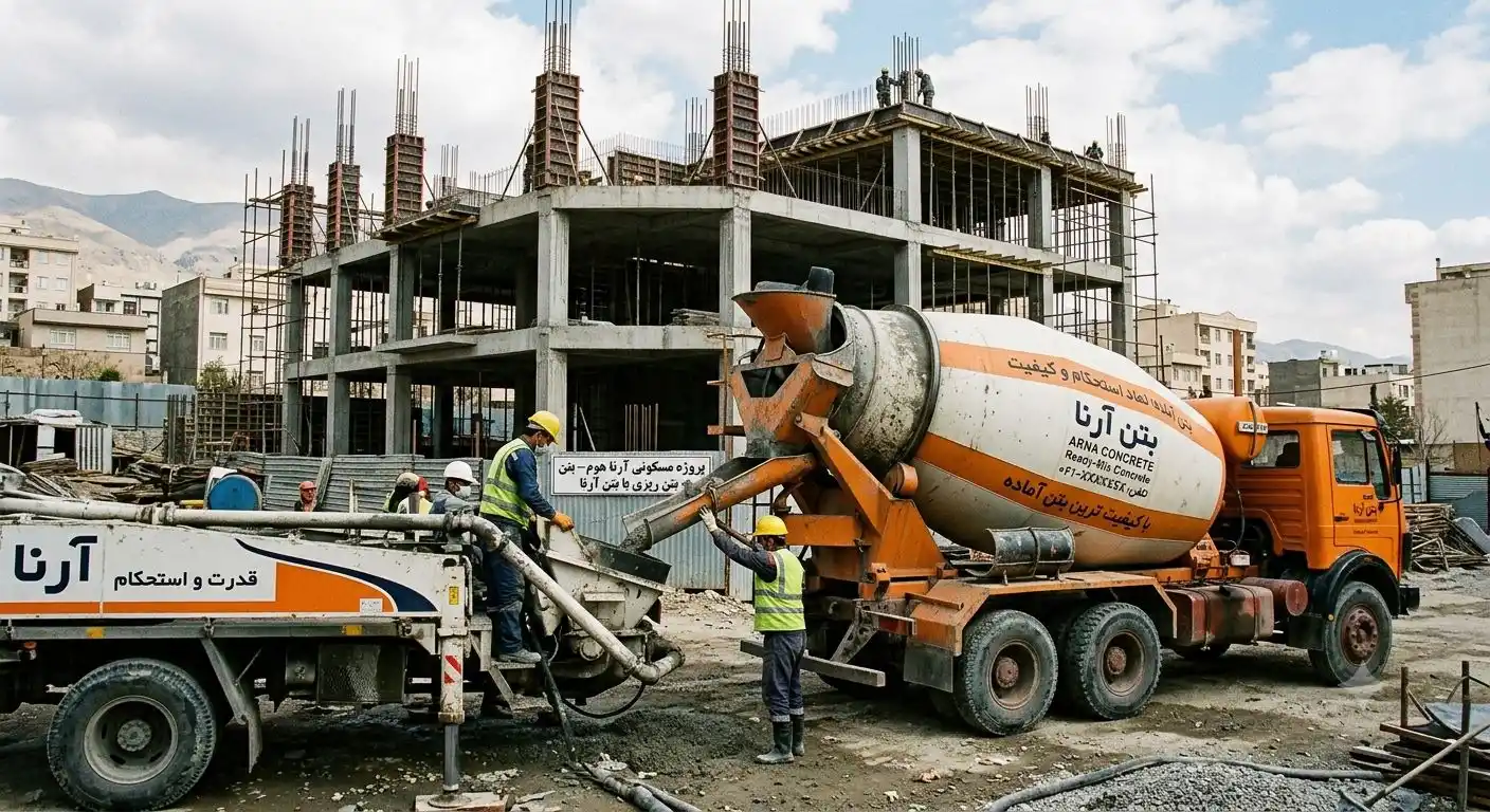بتن آماده با استحکام بتن آرنا هوم